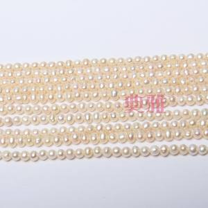 Perles d'eau douce fines, presque rondes, sans défaut, de 3,5 à 4 mm, en forme de pomme de terre, perles semi-finies pour collier, perles en vrac - Product Image 4