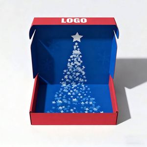 Boîte d'emballage en carton ondulé pliable, solide, élégante et créative, pour l'expédition de Noël, boîte postale, boîte cadeau, emballage de <span class=keywords><strong>vêtements</strong></span> - Product Image 1