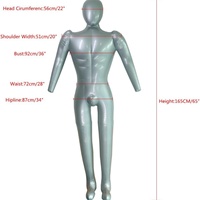 Mannequin gonflable en PVC pour homme/femme, corps entier avec bras, modèle de torse de présentation de mode, coussin intégré, gonflage rapide, pour centre commercial
