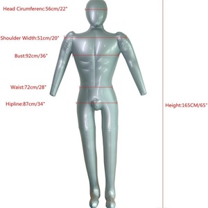 Maniquí Inflable de Cuerpo Completo con Brazos para Hombre/Mujer, Modelo de Torso de Maniquí de Moda - Product Image 4