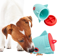 Jouet à mâcher interactif pour chien, bol puzzle en silicone pour chats et chiens, nouveau design, distributeur de friandises dissimulé en forme de fusée