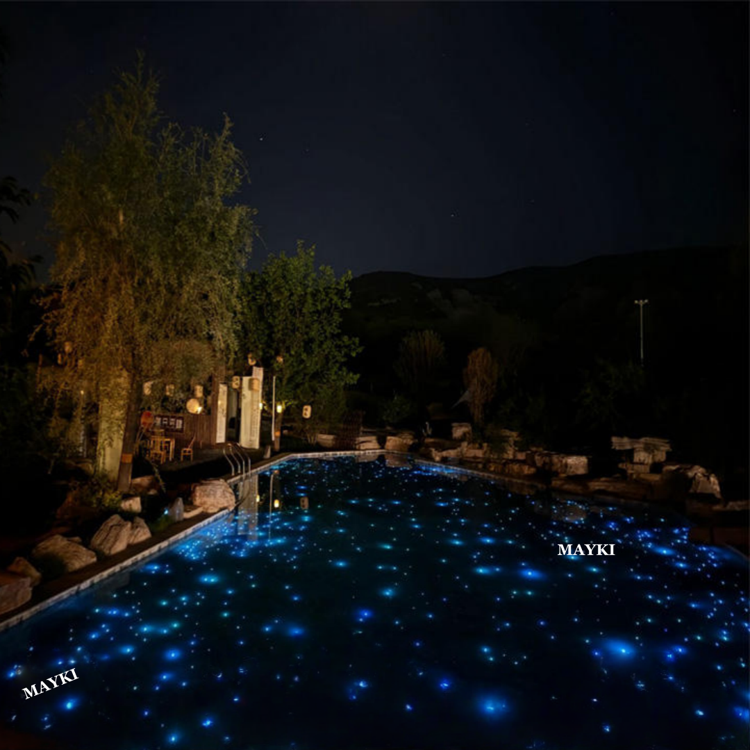 Swimming Pool Fiber Optic Light Star Kits 80W Twinkle LED Underwater End Lit Optical Fiber Lighting