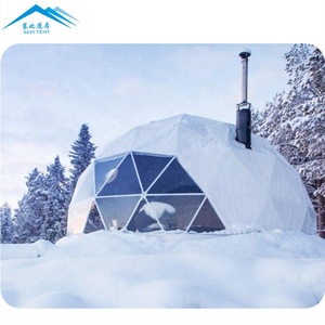 Custom Outdoor Glamping Luxury New Design Resort geodetica Dome Winter Proof Ball Tent <span class=keywords><strong>con</strong></span> pavimento in legno Igloo High Wind Heavy Snow - Product Image 1