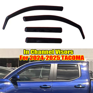 2024-2025 Tacoma Pickup Truck Side Wind Guard Deflector Visor Sports Car Exterior Accessories Channel <strong>Window</strong> <strong>Vent</strong> 4-Piece Set - Product Image 3