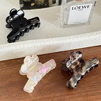 Barrette à cheveux en acétate écologique - Clip floral de 6 cm pour filles, accessoires pour cheveux avec logo personnalisé