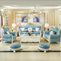 Canapé de salon de luxe pour hôtel européen, mobilier en cuir véritable, ensemble de canapés uniques de style royal pour la maison