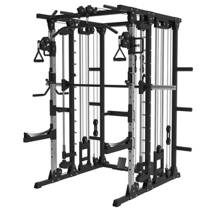 Giàn tập đa năng tích hợp máy ép chân đứng, giá đỡ squat, cáp kéo xà đơn, hệ thống tay xoay đa năng, thiết bị tập thể hình tất cả trong một - Product Image 1