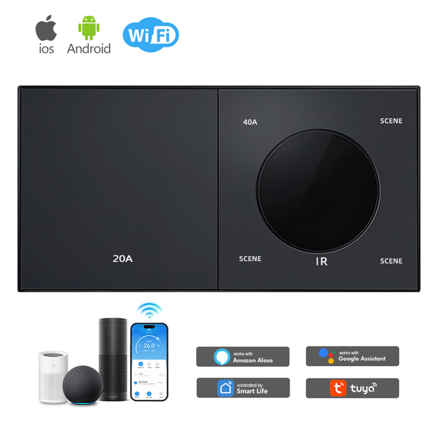 Smart Motor Switch 20A for Garage Door Pool Pump Control WiFi Tuya App Remote Timer Function Motor Protection OEM Available
