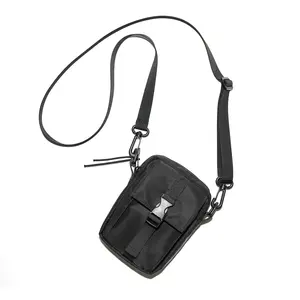 De moda de tela de nylon mini adolescente bolso hombro bolsa de teléfono móvil