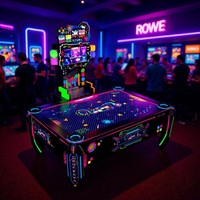 Équipement de jeu vidéo en promotion : Machine de divertissement multi-balles double pixel pour hockey sur glace et air hockey, matériel de jeu de table pour salle de jeux