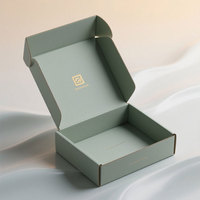 Boîte d'expédition personnalisée avec logo en estampe à chaud, boîte en carton ondulé rose brillante, emballage coloré pour bijoux et vêtements