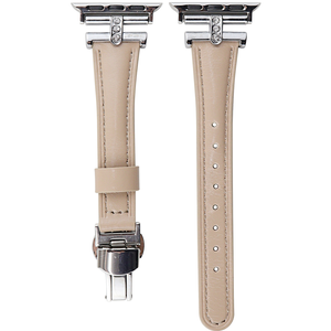 Convient pour le <span class=keywords><strong>bracelet</strong></span> de montre Diamant incrusté mince papillon Fermoir huile cire <span class=keywords><strong>Bracelet</strong></span> en <span class=keywords><strong>cuir</strong></span> avec style à la mode - Product Image 5