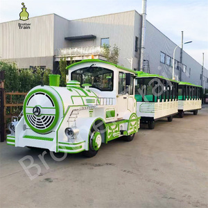 Ce Venta caliente interior y exterior eléctrico tren turístico económico Parque de Atracciones paseo atracción <span class=keywords><strong>ruedas</strong></span> tren conjunto para la venta - Product Image 4