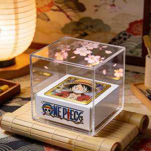 Étui de protection en acrylique poli à prix d'usine, <span class=keywords><strong>petite</strong></span> boîte en acrylique TCG OP pour collection de cartes de jeu One Piece - Product Image 1