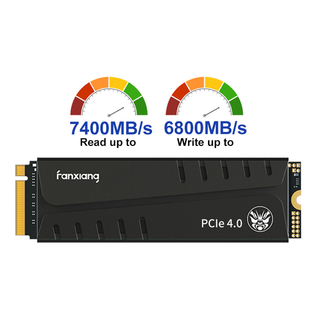 500GB 1TB 2TB M2 M.2 2280 NVMe 1.4 PCIe 4.0 Gen 4 X 4 Heatsink Interno SSD Internal Solid State Hard Drive for PS5 Playstation 5