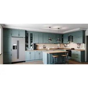 Complete Full Interior luxury Flat Pack Powder Coating Lacquer Smart Kitchen Cabinet Modern Design
