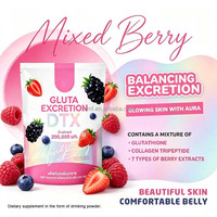 Complément Alimentaire Gluta Collagen DTX Poudre de Baies Mixtes L-Glutathion Peptide de Collagène de Poisson Antioxydant Éclaircissant pour la Peau Adulte