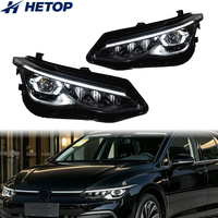 Phares HETOP Golf 8 2021-2024, lentille LED améliorée, style Golf 8.5, lampe avant monocolore, accessoires Plug and Play, DRL pour VW