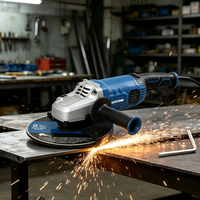 Meuleuse d'angle électrique filaire à poignée souple pour atelier ou travaux de ponçage