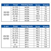 Perceuse violente de haute qualité 20MM U Drill avec U Drill 3d SP Inserts SPGT050204 pour trou borgne