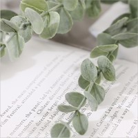 En gros, Branches de feuilles d'eucalyptus vertes artificielles à toucher réel, style 'Money Leaves', Pupupig, modernes, faites à la main, pour Thanksgiving