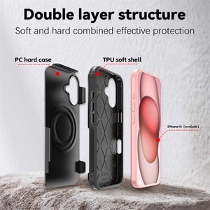 Nouvelle coque de téléphone magnétique robuste 2-en-1 en PC givré de haute qualité + coque souple en TPU, anti-poussière et anti-chute pour iPhone 17 ProMax - Product Image 5