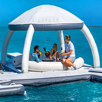 Station d'accueil flottante gonflable pour piscine, île flottante pour enfants, tente flottante pour adultes