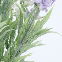Vente en gros bouquet floqué de fleurs de lavande à 7 têtes décoration de clôture fleur de lavande artificielle