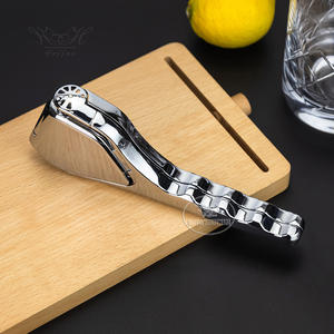 Exprimidor de mano plano de aleación de Zinc portátil, exprimidor de <span class=keywords><strong>lima</strong></span> y limón fácil de usar con colador incorporado <span class=keywords><strong>para</strong></span> herramientas de barra de extracción de cítricos - Product Image 5