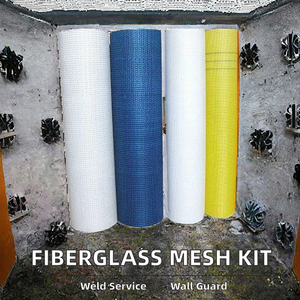 Chống cháy và kiềm kháng vải sợi thủy tinh sợi thủy tinh lưới cho tường bảo vệ trát vữa đấm bền dễ dàng cài đặt - Product Image 3