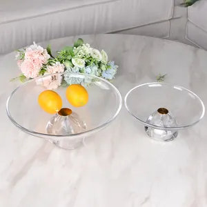 Modern decorative home decor clear glass bowl for living room dining room decorations