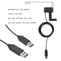 Antenne DAB+ avec adaptateur USB, autoradio Android, récepteur GPS stéréo, lecteur, antenne multibande ABS pour véhicules universels