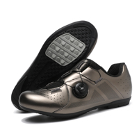 Chaussures de cyclisme débloquées EKorid pour hommes et femmes, tige en cuir microfibre, doublure en coton, respirantes, semelle rigide, pour le cyclisme sur route