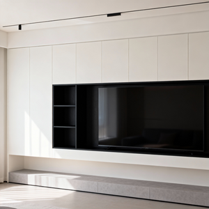 <span class=keywords><strong>Niche</strong></span> murale <span class=keywords><strong>TV</strong></span> moderne multifonction en acier inoxydable <span class=keywords><strong>avec</strong></span> étagères de rangement pour salon et hôtel, étanche et ignifuge - Product Image 4