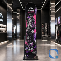 Snowboard tout-terrain pour adultes avec motif floral apocalyptique et profil de flexibilité multidirectionnel