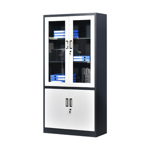 ตู้เก็บเอกสารเหล็กสำนักงานแบบบานเปิดกระจก - Product Image 2