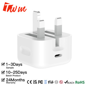 Chargeur rapide USB C PD 20W, prise UK, adaptateur mural type C, charge rapide, chargeur de téléphone de voyage pour <span class=keywords><strong>iPhone</strong></span> 16 15 Samsung - Product Image 1