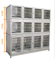 Cage d'Accueil pour Animaux de Compagnie en Acier Inoxydable Fabriquée sur Mesure pour Chiens et Chats Anti-Collision Durable Respirante Style Classique de Luxe
