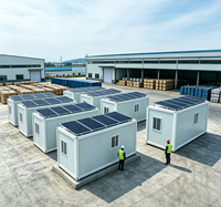 Nouvelle conception de maison conteneur préfabriquée, maison modulaire de 20 pieds avec panneau solaire pour hôtel extérieur ou appartement