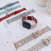 Compatible avec les montres de la série 111/Ultra 3/SE 3, bracelet de montre en silicone ajouré de style donut