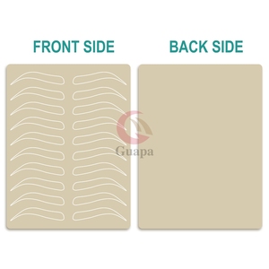 Trazos de pelo básicos, Microblading, <span class=keywords><strong>sin</strong></span> tinta, práctica de <span class=keywords><strong>piel</strong></span>, doble cara, diseñado para práctica de cejas, tatuaje de látex - Product Image 2