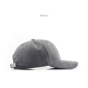 Casquette de baseball en velours côtelé personnalisée à 6 panneaux avec logo brodé réglable - Product Image 3