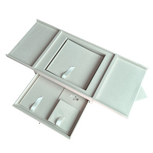 Linen Album ảnh bìa bao bì ngăn kéo hộp và pha lê USB Hộp - Product Image 1