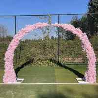 Arche de scène de mariage en fer forgé en forme de croissant, avec accessoires de décoration florale pour entrée de mariage, ornements d'extérieur, direct usine