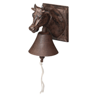 Sonnette d'entrée nautique en fonte bateau voile ancre conception secouant cloche ferme cheval lourd durable cloche
