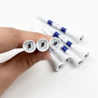 Tee de golf YuanJie personnalisé à rayures colorées en bois de bambou avec contrôle de hauteur de précision et logo imprimable