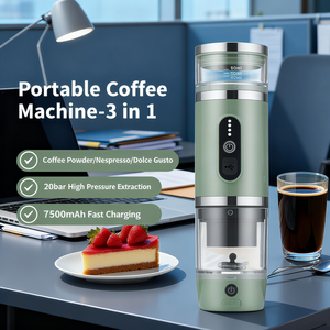 Kingze Machine à café expresso portable rechargeable entièrement automatique Machine à capsules intelligente avec mousse de lait - Product Image 3