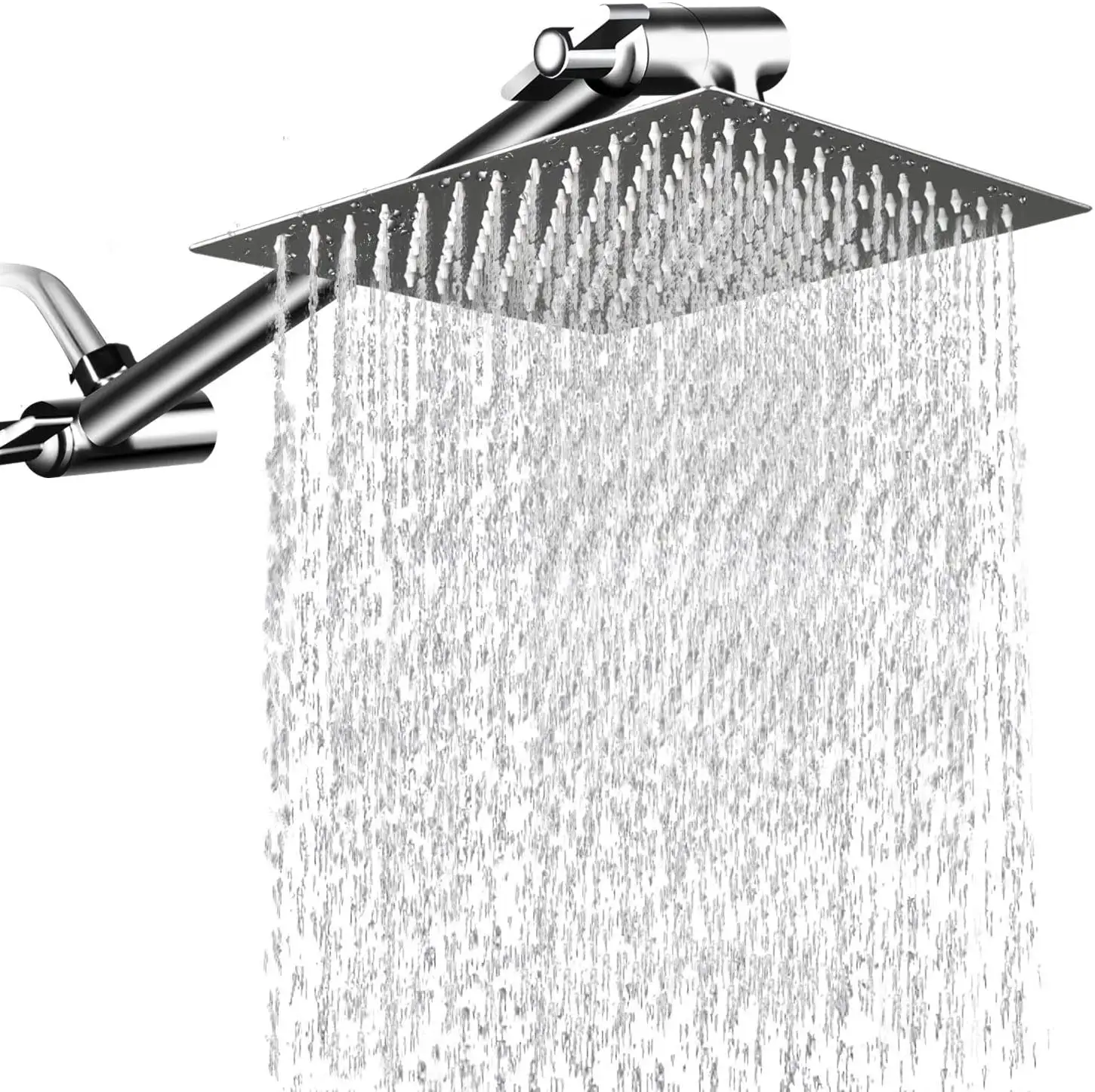 High quality ultra thin 304 stainless steel polish chrome rainfall overhead shower head