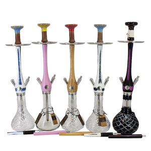 Chicha <span class=keywords><strong>Wookah</strong></span> givrée transfrontalière, modèle WY-W18, emballage cadeau très demandé avec étui en cuir et tube en silicone portable - Product Image 5
