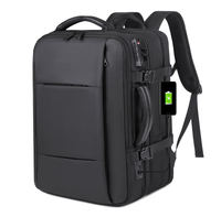 Sac à dos de voyage multifonctionnel avec verrou antivol, chargement USB externe, ouverture à 180 degrés, séparation humide/sec pour ordinateur portable